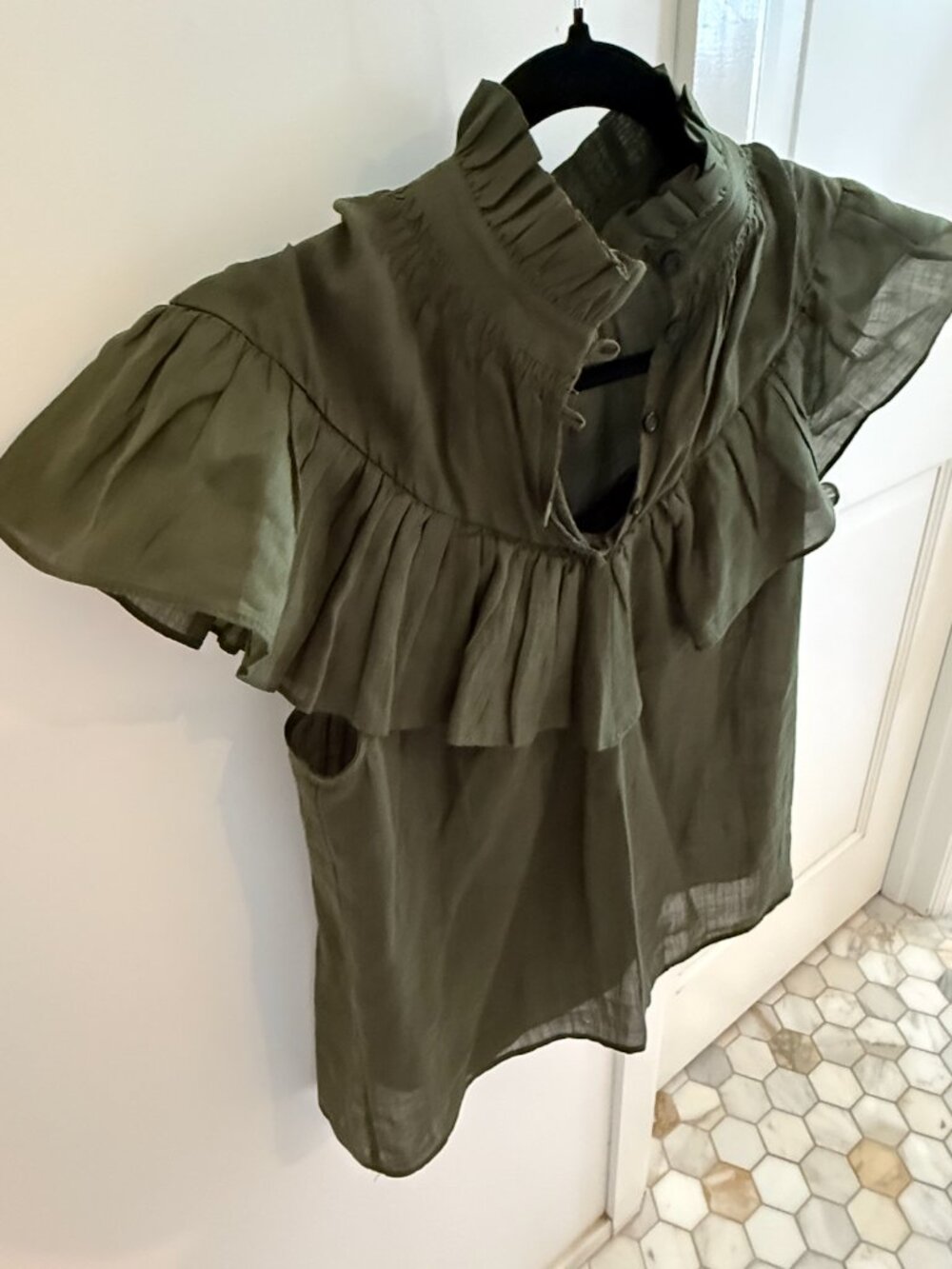 FRAME Ruffle Flounce Top - Picture 3 of 4